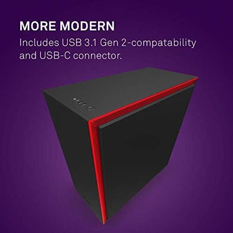 【新品 未使用 日本製】 NZXT H710i Black & RED ミドルタワーPCケース E-ATX 対応 強化ガラスモデル スマートデバイス搭載モデル CA- 【2586382161】(13331円)