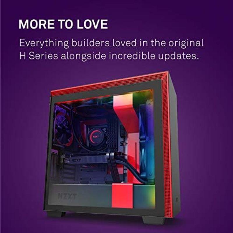 【新品 未使用 日本製】 NZXT H710i Black & RED ミドルタワーPCケース E-ATX 対応 強化ガラスモデル スマートデバイス搭載モデル CA- 【2586382161】(13331円)