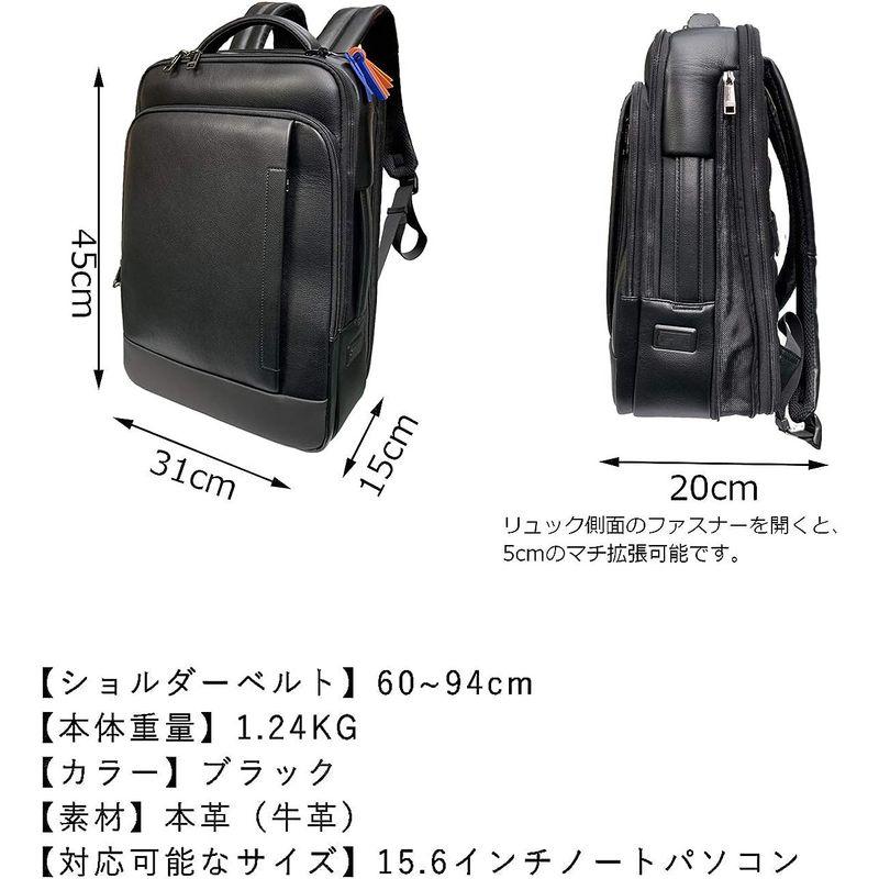 Ariga リュック メンズ 本革 牛革 スクエア 15.6インチPC収納 A4 レザー 防水 大容量 リュックサック バックパック ビジネ リュック メンズ 本革 牛革 スクエア 6インチPC収納 A4 レザー 防水 大容量 リュックサック バックパック ビジネ