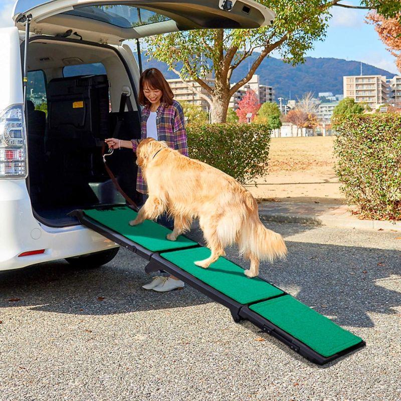 OFT ペットステップ ワイド SupertraX グリーン 犬 ステップ 介護 車 玄関 段差 スロープ 大型犬 ペットスロープ コンパク ペットステップ ワイド SupertraX グリーン 犬 ステップ 介護 車 玄関 段差 スロープ 大型犬 ペットスロープ コンパク サイズ 幅50 約