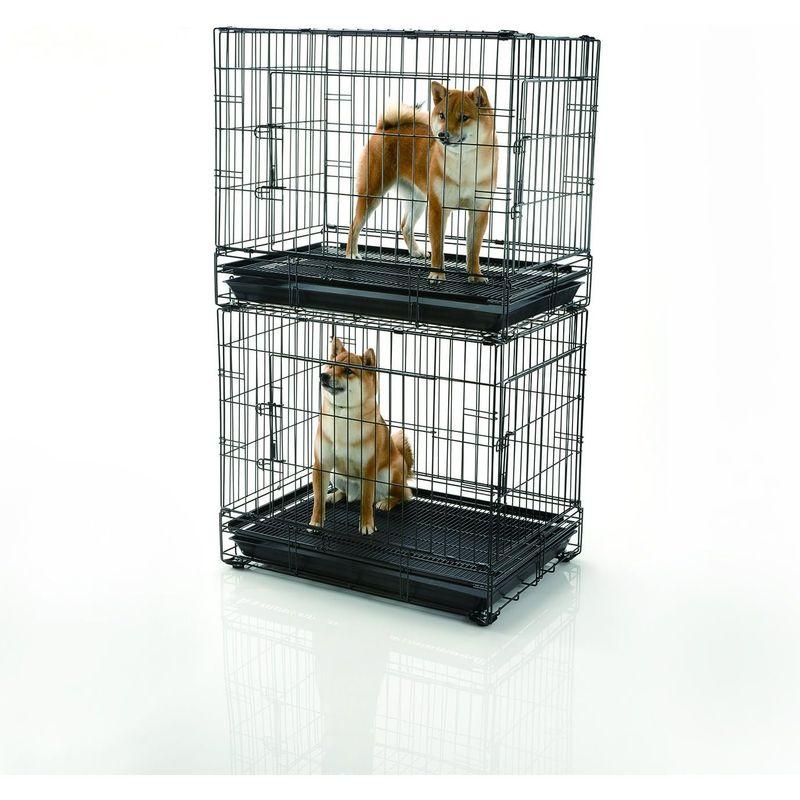 ローボード リッチェル プロフェッショナルペットケージ M ブラック 62.5×42.5×56cm 【2379970793】(12268円)