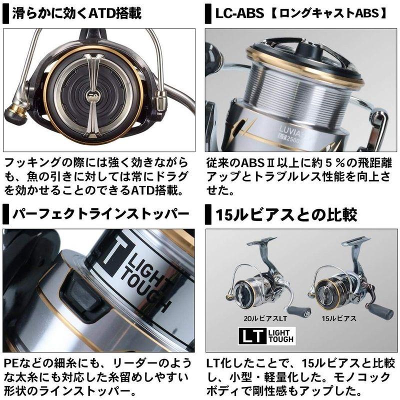 ダイワ(DAIWA) スピニングリール 20 ルビアス FC LT2500S-XH (2020モデル) DAIWA スピニングリール ルビアス FC LT2500S XH 2020モデル