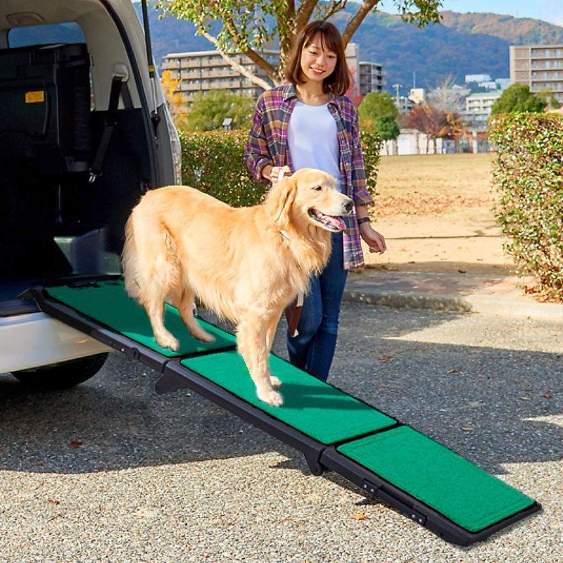 OFT ペットステップ ワイド SupertraX グリーン 犬 ステップ 介護 車 玄関 段差 スロープ 大型犬 ペットスロープ コンパク ペットステップ ワイド SupertraX グリーン 犬 ステップ 介護 車 玄関 段差 スロープ 大型犬 ペットスロープ コンパク サイズ 幅50 約