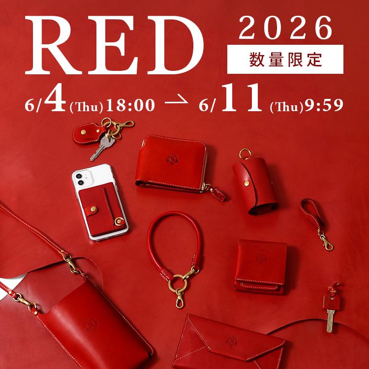 HUKURO 【期間限定】レッド スマホポーチ スマートサイフ L スマホ
