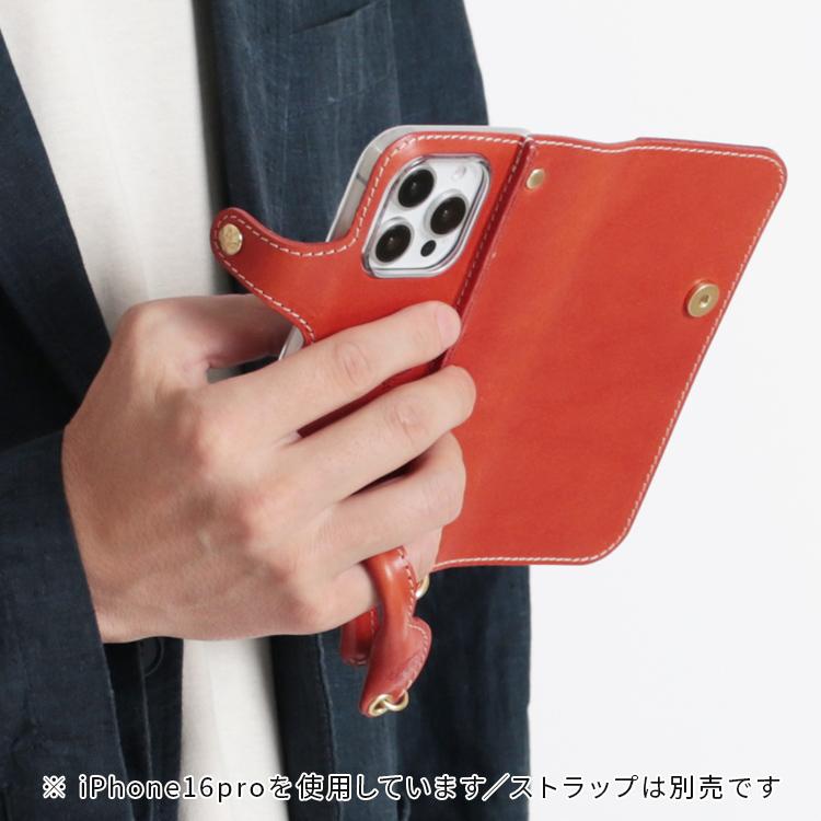HUKURO 【期間限定】レッド iphone17 手帳型 ケース iPhone 16 本革