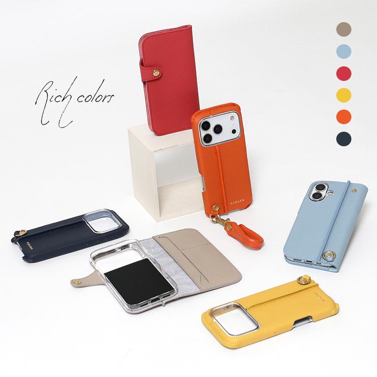 HUKURO iphone17 ケース iphone16 iPhone15 手帳型 vibrant series