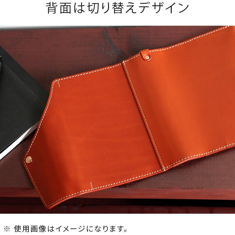 ご確認用 牛革 レッド×キャメル ハートポケットの 手帳カバー B6サイズ HUKURO 手帳カバー B6 サイズ 冊子タイプ 本革 栃木レザー メンズ