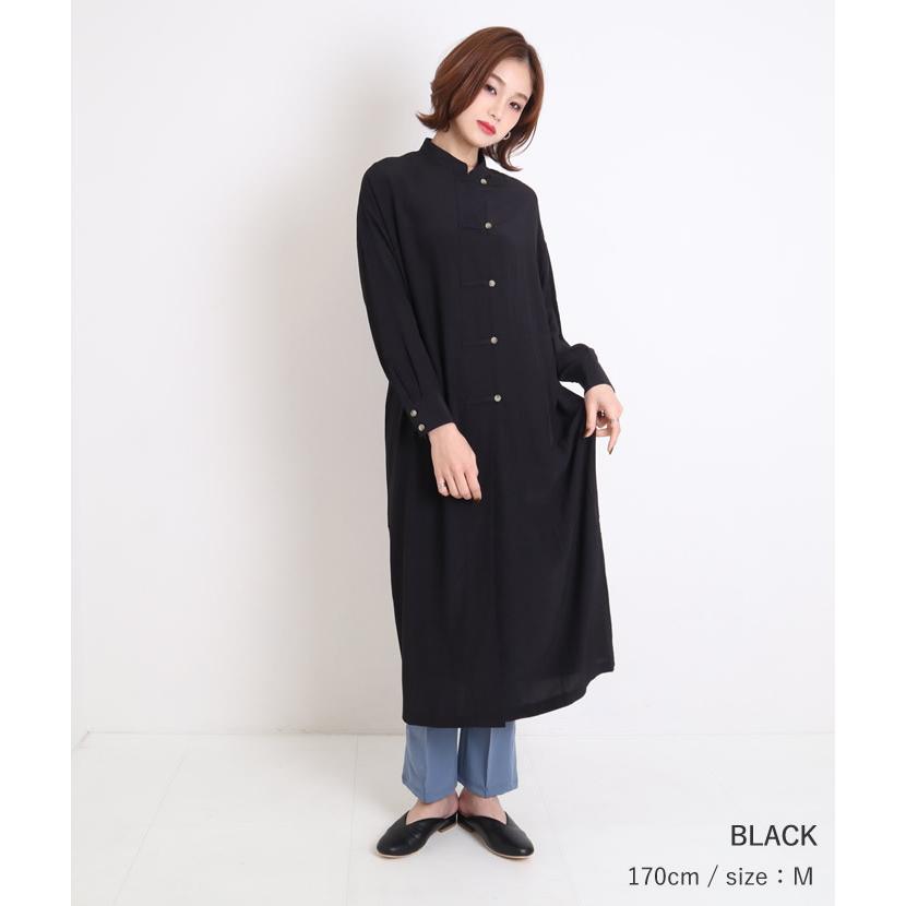 シャツワンピース 白 黒 長袖 春 コーデ チャイナ ワンピース ロングシャツ 04 oi ジャッコランタンjack O Lantern 通販 Yahoo ショッピング