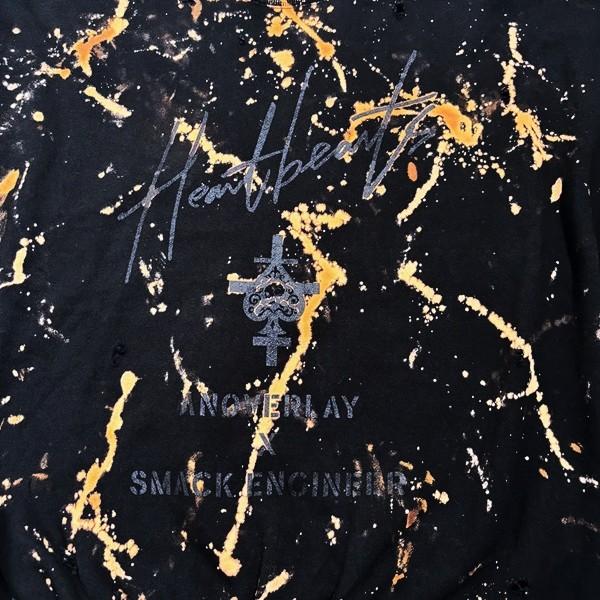 ANOVERLAY (lynch.晁直) × SMACK ENGINEER (スマックエンジニア)「MUD GRUNGE SWEAT」アンオーバーレイ 限定コラボスウェット 裏毛 ダメージ 黒ブラック グレー | SMACK ENGINEER | 13