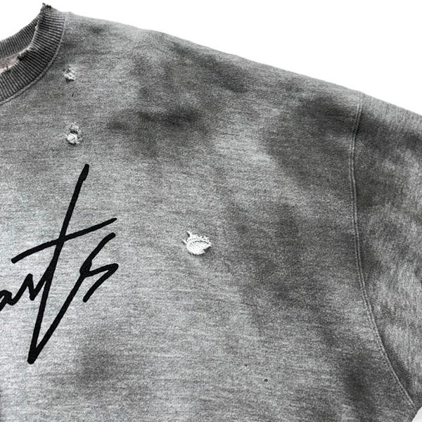 ANOVERLAY (lynch.晁直) × SMACK ENGINEER (スマックエンジニア)「MUD GRUNGE SWEAT」アンオーバーレイ 限定コラボスウェット 裏毛 ダメージ 黒ブラック グレー | SMACK ENGINEER | 16