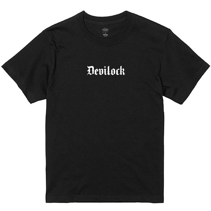 (10%OFF) DEVILOCK デビロック「OLD ENGLISH SKULL & BONE TEE」半袖Ｔシャツ 黒 ブラック スカル ドクロ ビッグT BIG バックプリント オーバーサイズ｜jack9｜02