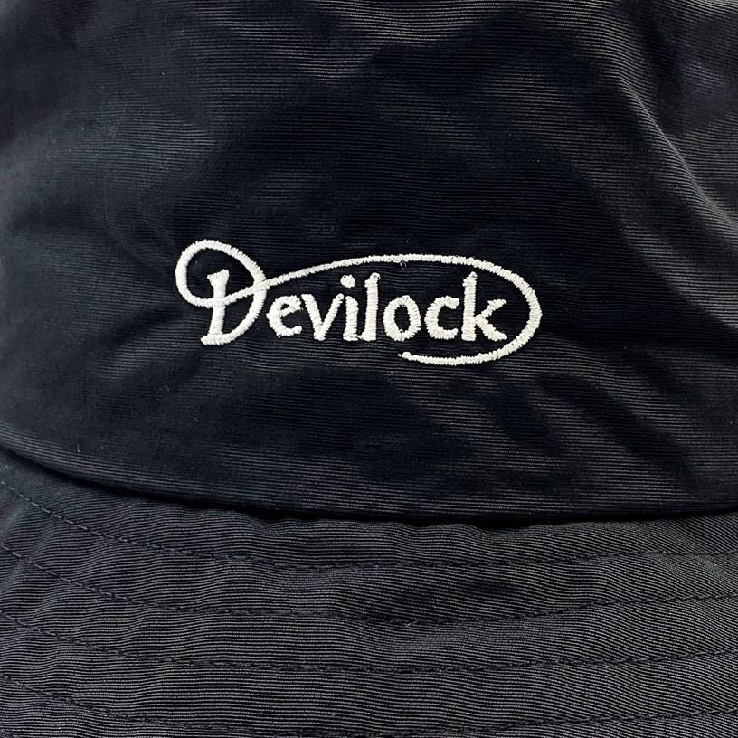 DEVILOCK デビロック「NYLON BUCKET HAT」バケットハット ポークパイハット 帽子 撥水 黒 ブラック ロゴ ナイロン ポリエステル 刺繍 メンズレディース | DEVILOCK | 06