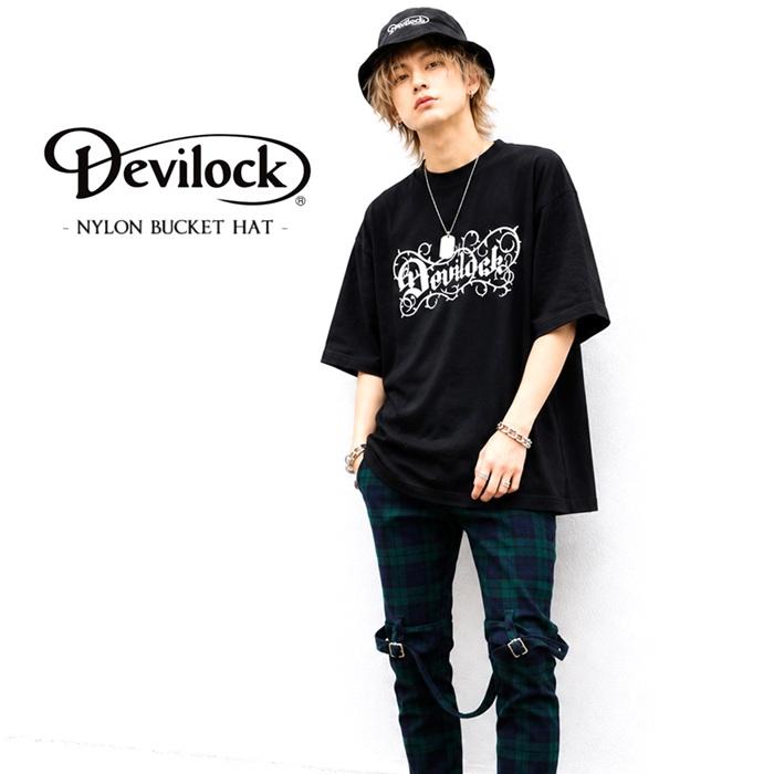 DEVILOCK デビロック「NYLON BUCKET HAT」バケットハット ポークパイハット 帽子 撥水 黒 ブラック ロゴ ナイロン ポリエステル 刺繍 メンズレディース | DEVILOCK | 06