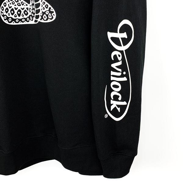 DEVILOCK デビロック「COBRA with VECTOR & DAIMLER BIG SWEAT」オーバーサイズスウェット ビッグトレーナー 袖プリント 黒ブラック 蛇ヘビ コブラ スネーク | DEVILOCK | 03