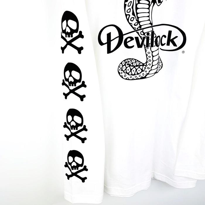 DEVILOCK デビロック「COBRA & TATTOO LST」オーバーサイズビッグロンT 長袖Ｔシャツ 黒ブラック 白ホワイト 悪魔 デビル 蛇 ヘビ コブラ スネーク スカル | DEVILOCK | 06