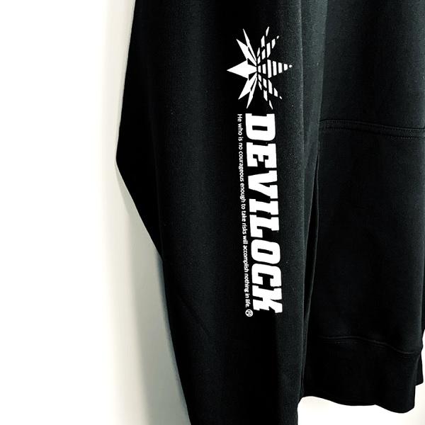 (再入荷) DEVILOCK デビロック「BOTH LOGO COBRA HOODIE」プルオーバーパーカー オーバーサイズ スウェット 両袖 バックプリント 黒 ブラック 蛇 ヘビ コブラ | DEVILOCK | 05
