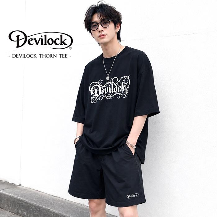 (10%OFF) DEVILOCK デビロック「Rogia限定 DEVILOCK THORN TEE」半袖Tシャツ ビッグT オーバーサイズ 黒白 ブラックホワイト スカル メンズレディース Rogia | DEVILOCK | 04