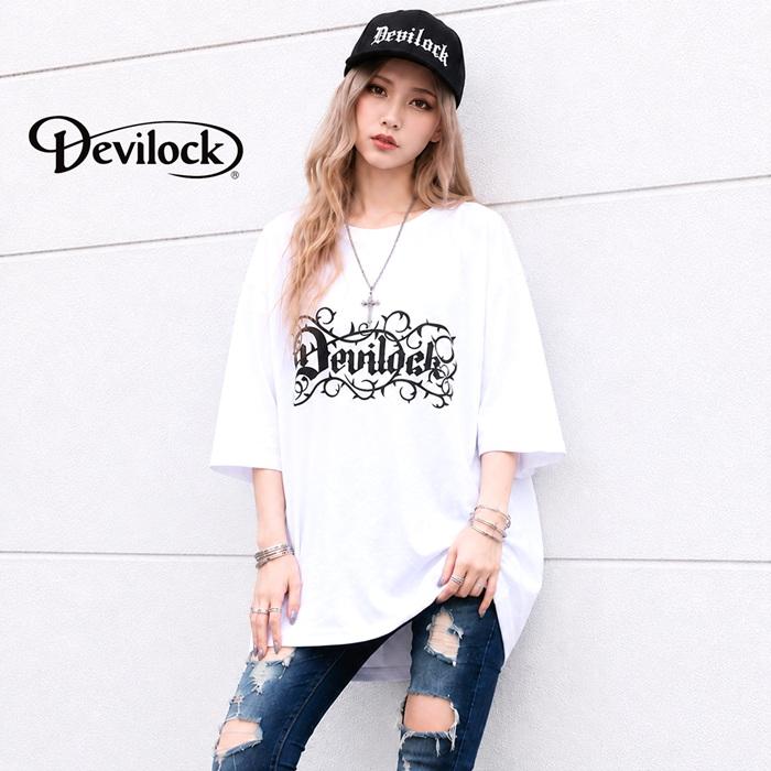 (10%OFF) DEVILOCK デビロック「Rogia限定 DEVILOCK THORN TEE」半袖Tシャツ ビッグT オーバーサイズ 黒白 ブラックホワイト スカル メンズレディース Rogia | DEVILOCK | 07