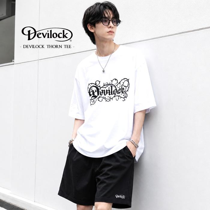 (10%OFF) DEVILOCK デビロック「Rogia限定 DEVILOCK THORN TEE」半袖Tシャツ ビッグT オーバーサイズ 黒白 ブラックホワイト スカル メンズレディース Rogia | DEVILOCK | 05