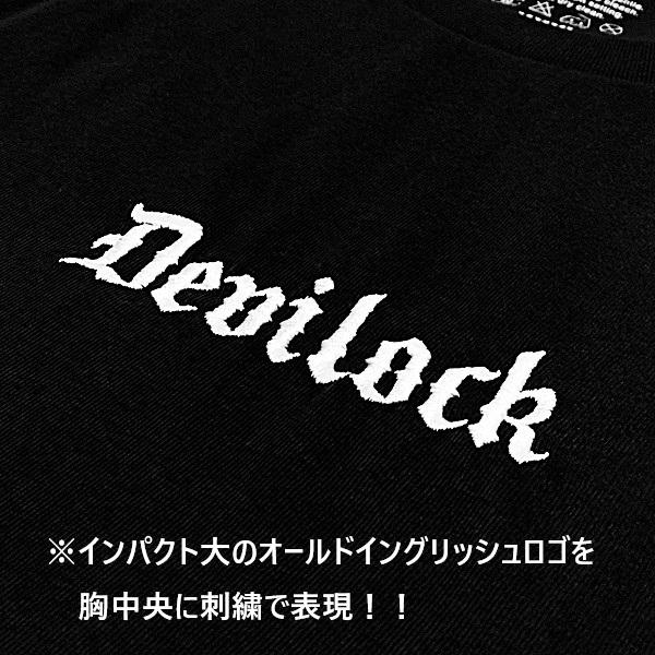 DEVILOCK デビロック「OLD ENGLISH LOGO 刺繍 TEE」半袖Tシャツ オーバーサイズ 黒白 ブラック ホワイト オールドイングリッシュ ロゴ メンズ レディース Rogia | DEVILOCK | 01