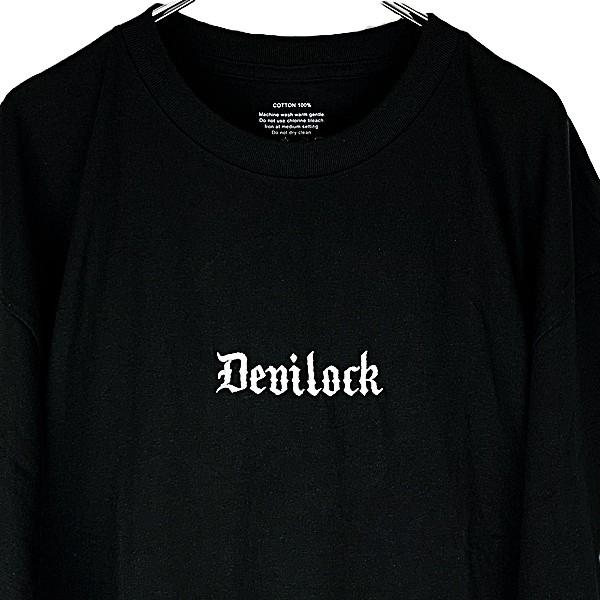 DEVILOCK デビロック「OLD ENGLISH LOGO 刺繍 TEE」半袖Tシャツ オーバーサイズ 黒白 ブラック ホワイト オールドイングリッシュ ロゴ メンズ レディース Rogia | DEVILOCK | 03