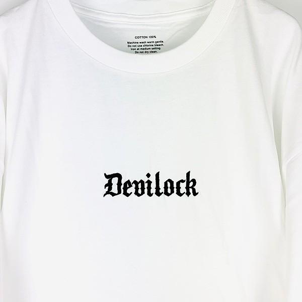 DEVILOCK デビロック「OLD ENGLISH LOGO 刺繍 TEE」半袖Tシャツ オーバーサイズ 黒白 ブラック ホワイト オールドイングリッシュ ロゴ メンズ レディース Rogia | DEVILOCK | 04