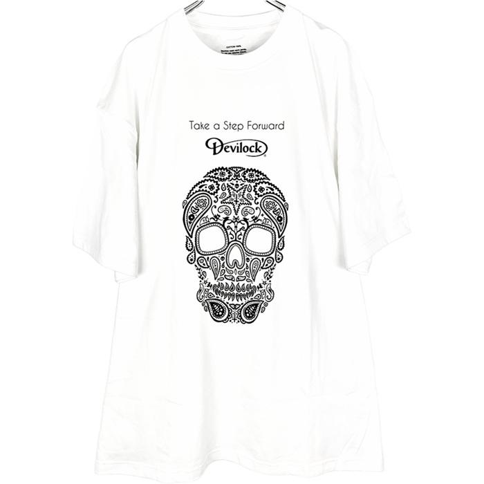 DEVILOCK デビロック「MEXICAN SKULL TEE」半袖Tシャツ オーバーサイズ 黒白 ブラック ホワイト スカル ドクロ ロゴ メンズレディース BIG ビッグT バンド Rogia | DEVILOCK | 02
