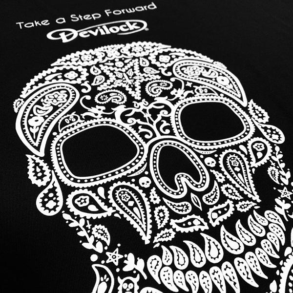 DEVILOCK デビロック「MEXICAN SKULL TEE」半袖Tシャツ オーバーサイズ 黒白 ブラック ホワイト スカル ドクロ ロゴ メンズレディース BIG ビッグT バンド Rogia | DEVILOCK | 07