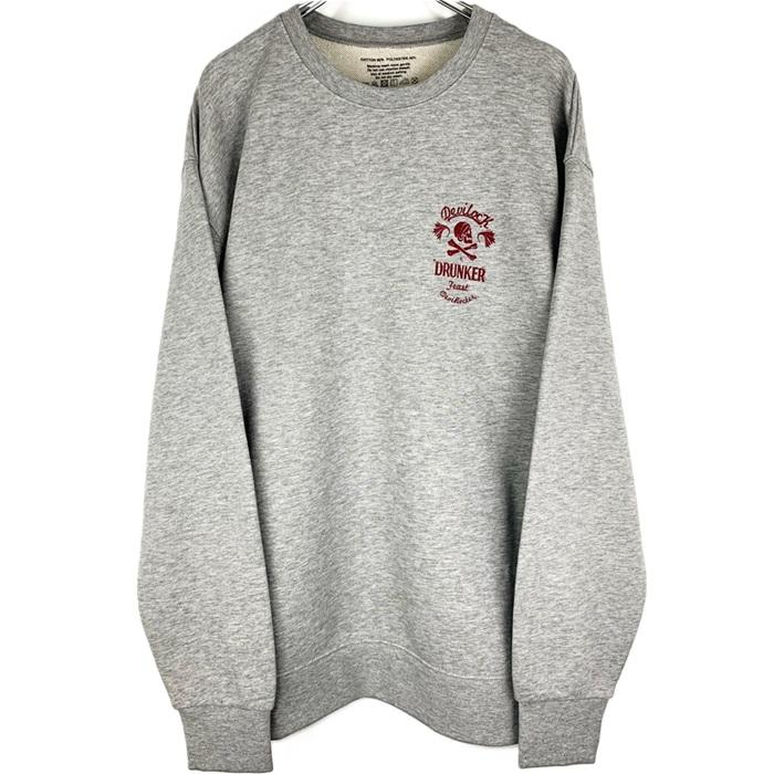DEVILOCK デビロック「DEVILOCK DRUNKER SWEAT」スウェット トレーナー 長袖 黒 ブラック グレー スカル ドクロ オーバーサイズ ビッグ バックプリント バイカー | DEVILOCK | 02
