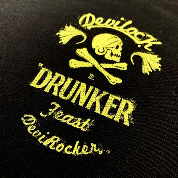 DEVILOCK デビロック「DEVILOCK DRUNKER SWEAT」スウェット トレーナー 長袖 黒 ブラック グレー スカル ドクロ オーバーサイズ ビッグ バックプリント バイカー | DEVILOCK | 05