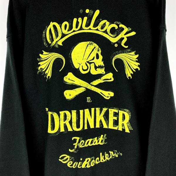 DEVILOCK デビロック「DEVILOCK DRUNKER SWEAT」スウェット トレーナー 長袖 黒 ブラック グレー スカル ドクロ オーバーサイズ ビッグ バックプリント バイカー | DEVILOCK | 07