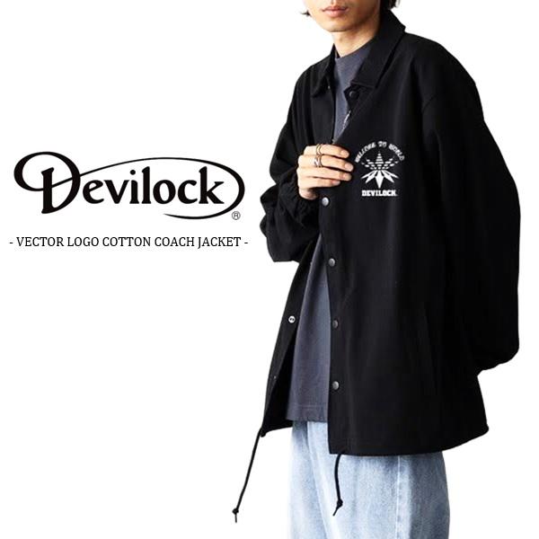 DEVILOCK デビロック「VECTOR LOGO COTTON COACH JACKET」コットンコーチジャケット シャツカーデ ジャンパー ウインドブレーカー 軽量 黒ブラック Rogia | DEVILOCK | 03