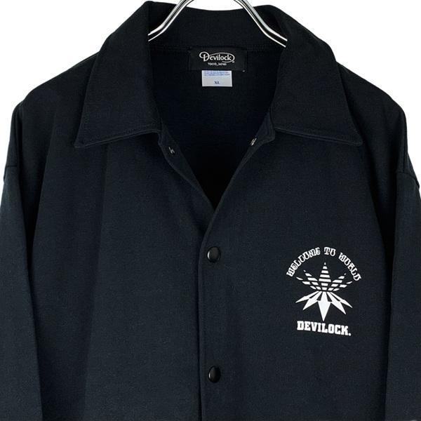DEVILOCK デビロック「VECTOR LOGO COTTON COACH JACKET」コットンコーチジャケット シャツカーデ ジャンパー ウインドブレーカー 軽量 黒ブラック Rogia | DEVILOCK | 06