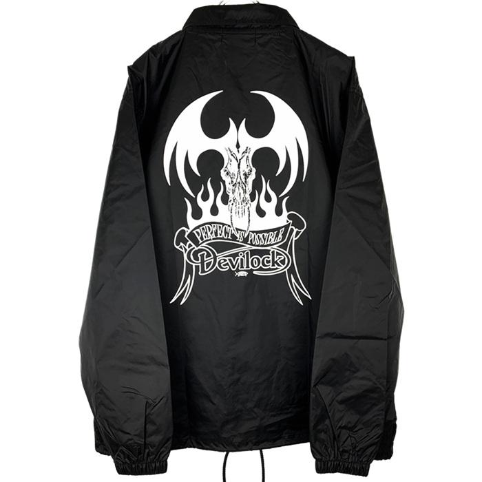 DEVILOCK デビロック「FIRE TATTOO COACH JACKET」コーチジャケット ジャンパー ウインドブレーカー ナイロン 悪魔 デビル 炎 黒ブラック スカル ドクロ Rogia | DEVILOCK | 02