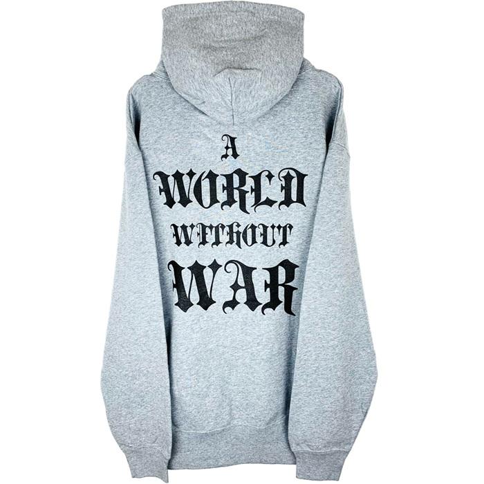 DEVILOCK デビロック「A WORLD WITHOUT WAR HOODIE」プルオーバーパーカー オーバーサイズフーディー 裏パイルスウェット 黒ブラック XL 2L3L4L バックプリント | DEVILOCK | 02