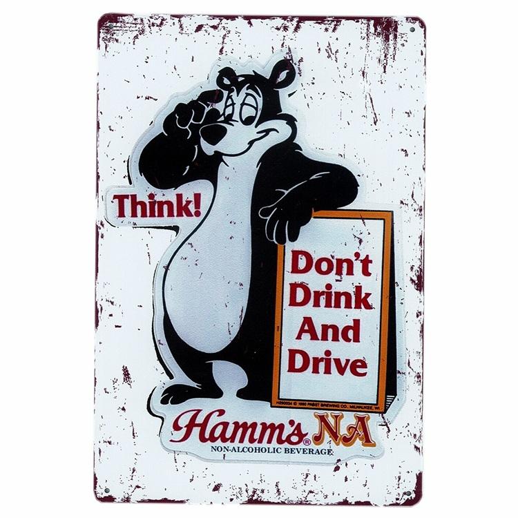 Hamm's Bear ハムズ ベア ブリキ看板 メタルサインプレート サインボード アメリカン雑貨 ビンテージ ヴィンテージ ナンバープレート A4 アートパネル ギフト | 
