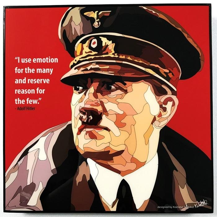 油画　常田　ヒトラー Adolf Hitler アドルフ ヒトラー ナチス ドイツ 卍「ポップアート