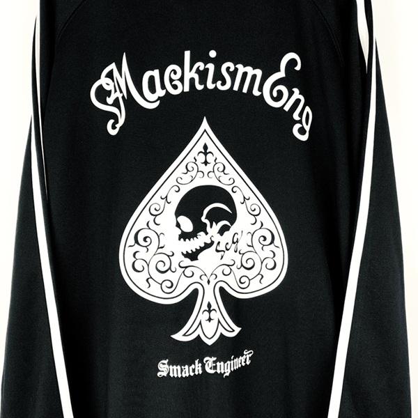 SMACK ENGINEER スマックエンジニア「Rogia限定 SPADE TRACK JK」トラックジャケット ジャージ オーバーサイズ 黒 ブラック 白ライン スペード バックプリント | SMACK ENGINEER | 11