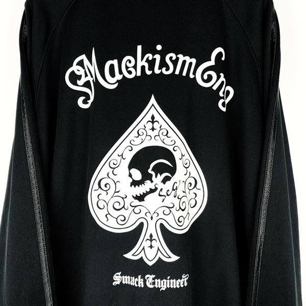 SMACK ENGINEER スマックエンジニア「Rogia限定 SPADE TRACK JK」トラックジャケット ジャージ オーバーサイズ 黒 ブラック 白ライン スペード バックプリント | SMACK ENGINEER | 12