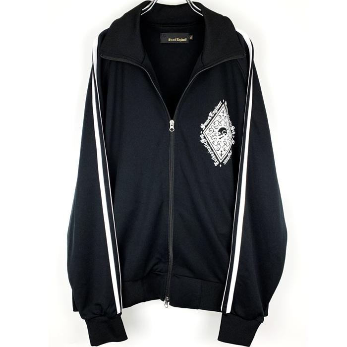 SMACK ENGINEER スマックエンジニア「Rogia限定 SPADE TRACK JK」トラックジャケット ジャージ オーバーサイズ 黒 ブラック 白ライン スペード バックプリント | SMACK ENGINEER | 05