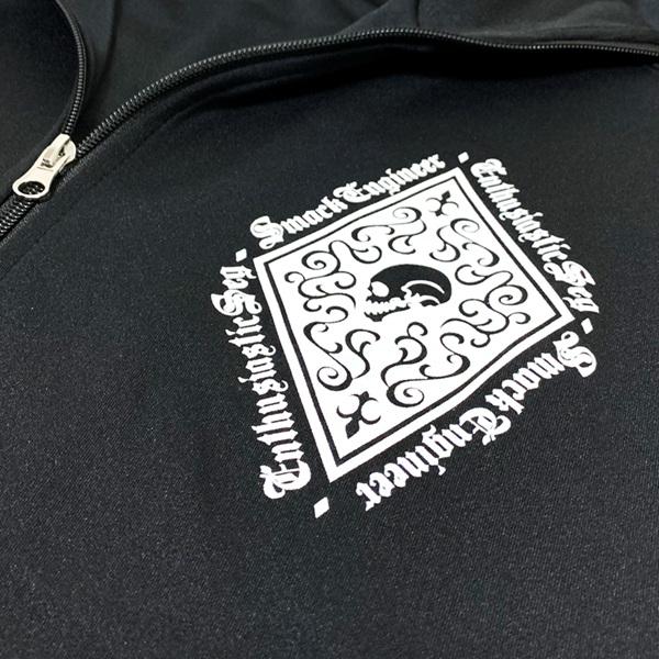 SMACK ENGINEER スマックエンジニア「Rogia限定 SPADE TRACK JK」トラックジャケット ジャージ オーバーサイズ 黒 ブラック 白ライン スペード バックプリント | SMACK ENGINEER | 09