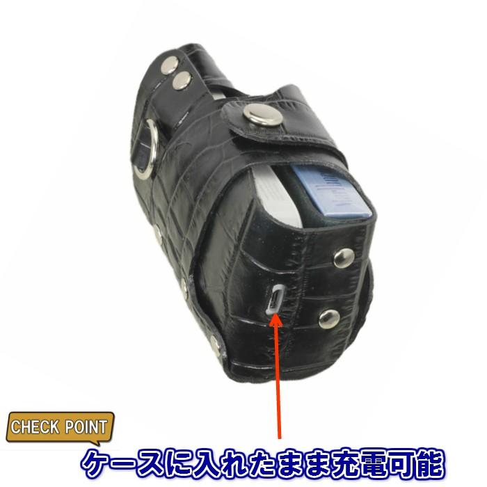 クリスマス　（50％OFF）値下げしました アイコス ケース iQOS レザー電子タバコケース 本牛革 クロコ型押し iQOS ヒートスティック 収納可能 送料無料 |  | 03