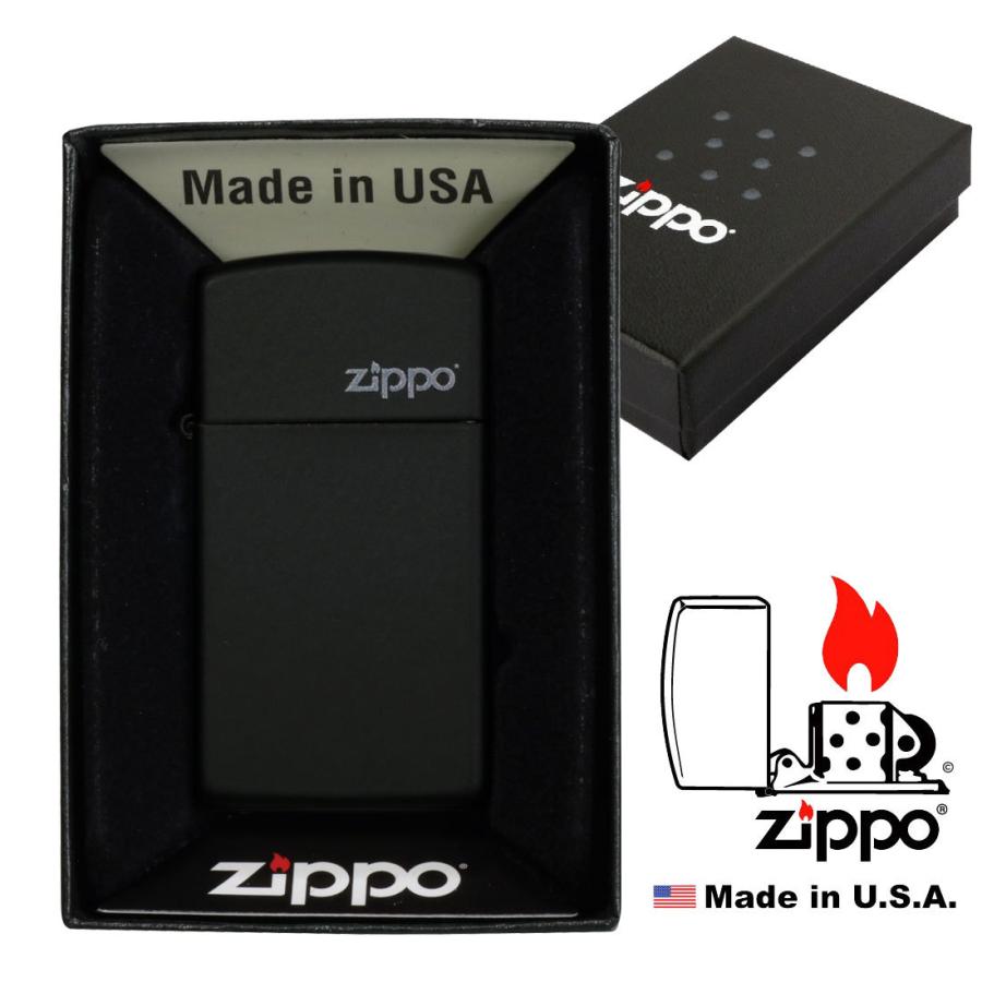 ZIPPO（ジッポー） ライター ブラックマットジッポスリム ジッポ