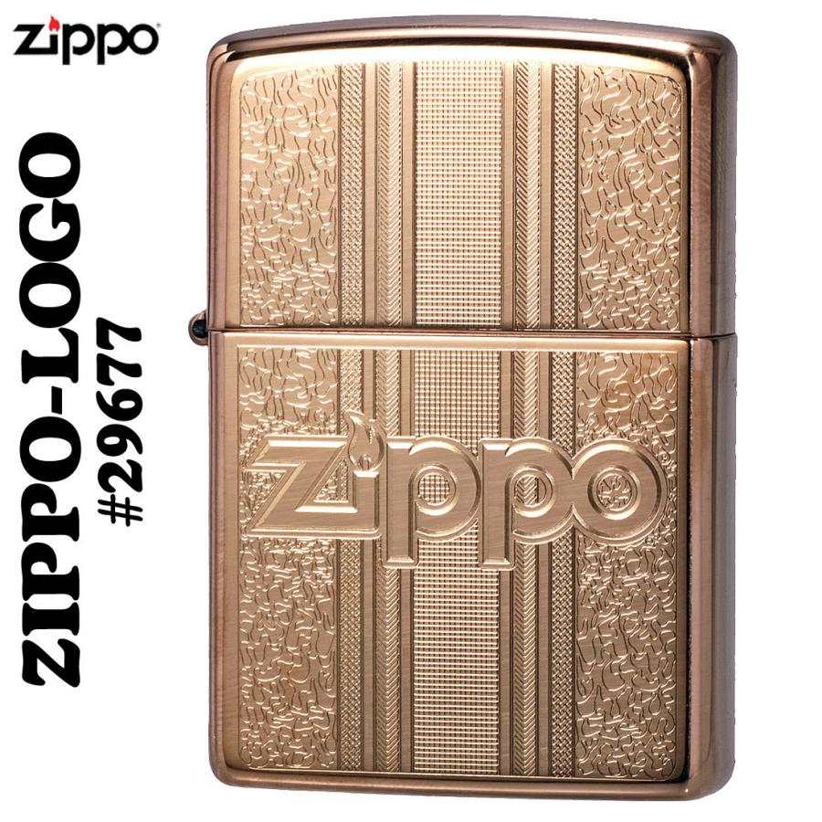 zippo(ジッポーライター) Logo Pattern　ハイポリッシュ・ブラス　#29677 （ネコポス対応） :z29677:JACKAL -  通販 - Yahoo!ショッピング