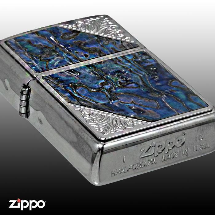 zippo(ジッポーライター)ウエスタンデザイン 貝貼り加工メタル 2SW 