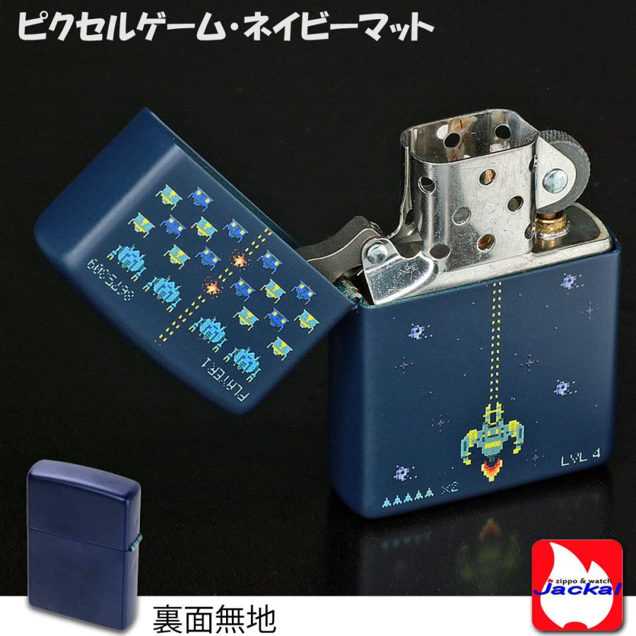 zippo(ジッポーライター) Pixel Gme ピクセルゲーム　#49114　ネイビーマット　送料無料 （ネコポス対応）｜jackal｜04