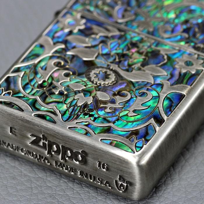 シェル 父の日zippo(ジッポーライター)アーマー モザイク 貝象嵌加工  