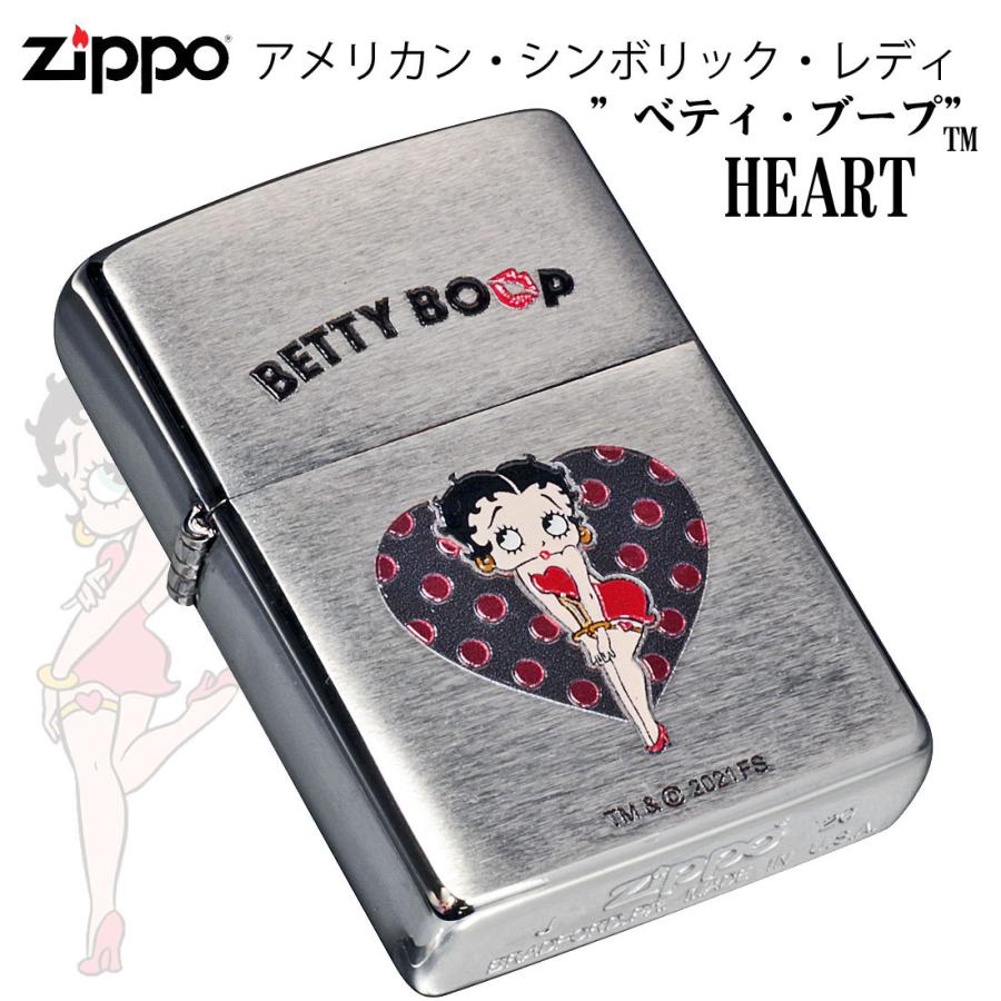 父の日：ZIPPO(ジッポーライター) ベティブープ　ハート　ベティちゃん　クロムサテーナ（ネコポス対応）｜jackal｜02