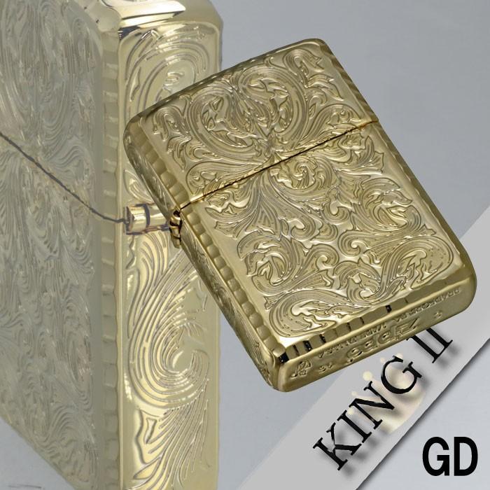 zippo(ジッポーライター)アーマー KING II （キング2） 5面加工 アラベスク GD ゴールド 金チャンバー仕様 送料無料（ネコポス対応）｜jackal｜05