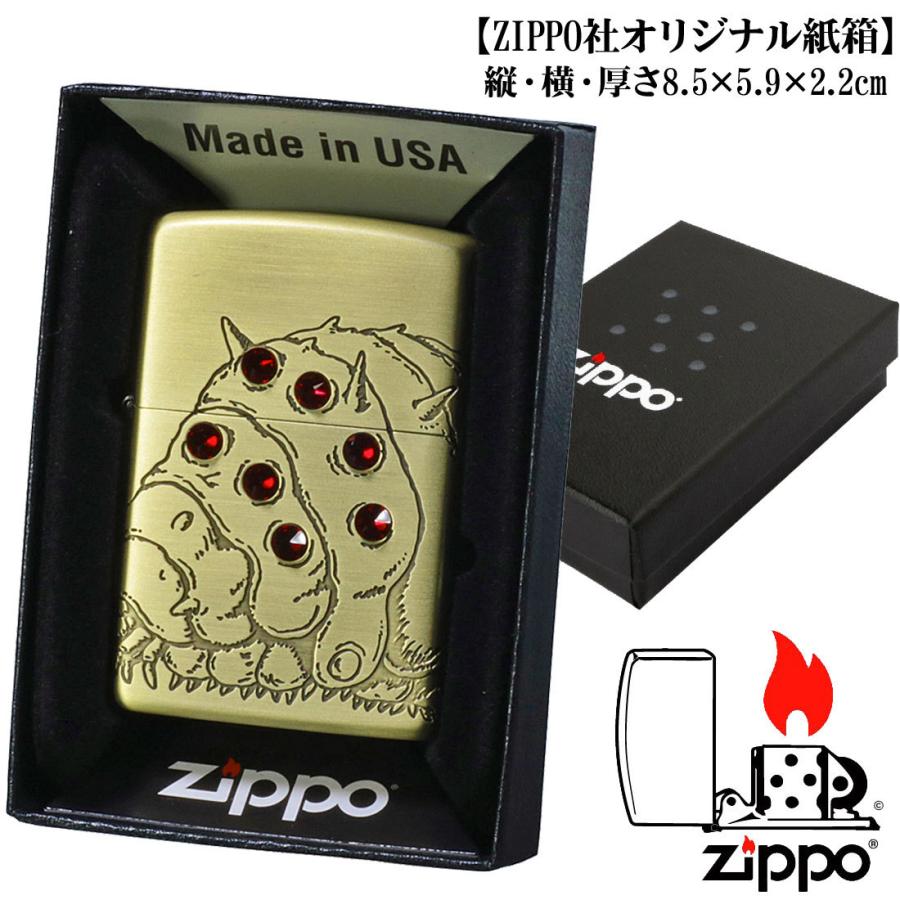 zippoスタジオジブリ ジッポー オイルライター アニメ  映画 風の谷のナウシカ 赤目 王蟲 オーム スワロフスキー NZ-31 送料無料の画像